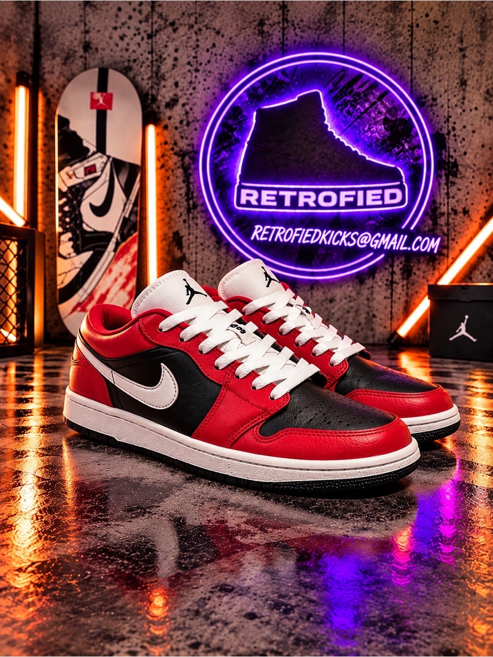 Air Jordan 1 Low - Bred Toe